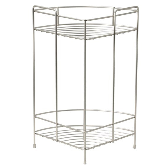 Wire Bath Rack 2 Tier Corner FB3002 W19.5D19.5H36.5