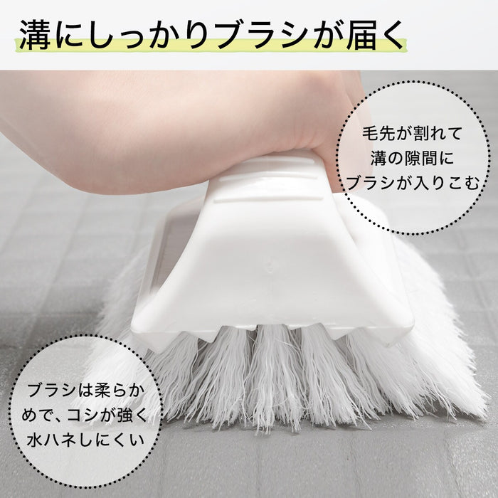 RUBBER COATED FIVER BATH BRUSH WH