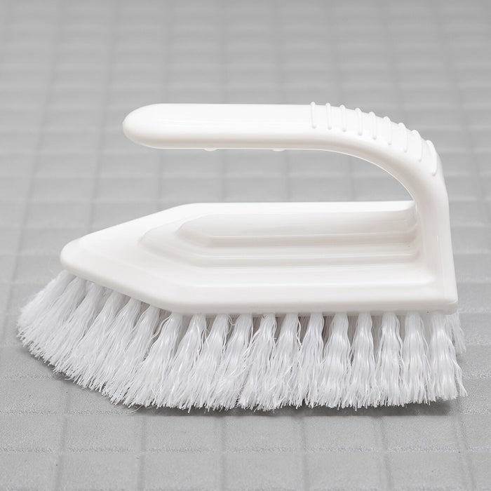 RUBBER COATED FIVER BATH BRUSH WH