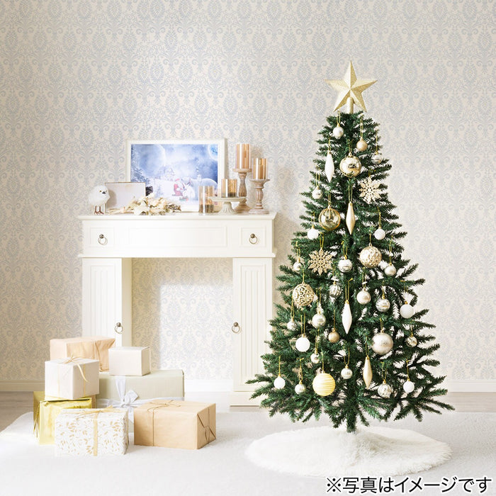 CHRISTMAS S/30 BALL WHITE&GOLD MIX n2ST