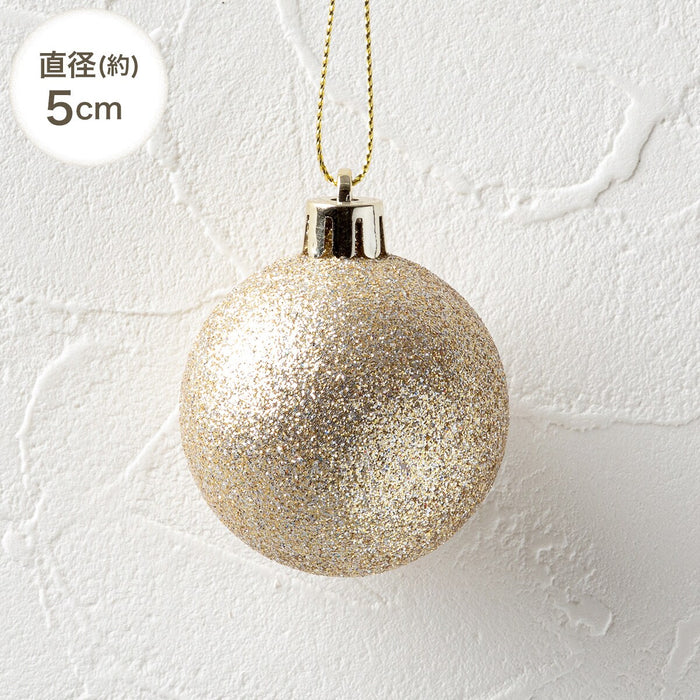 CHRISTMAS S/10 3+4+5CM BALL RED BROWN NTR21041n2KR