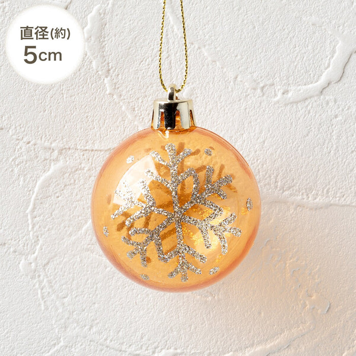 CHRISTMAS S/10 3+4+5CM BALL RED BROWN NTR21041n2KR