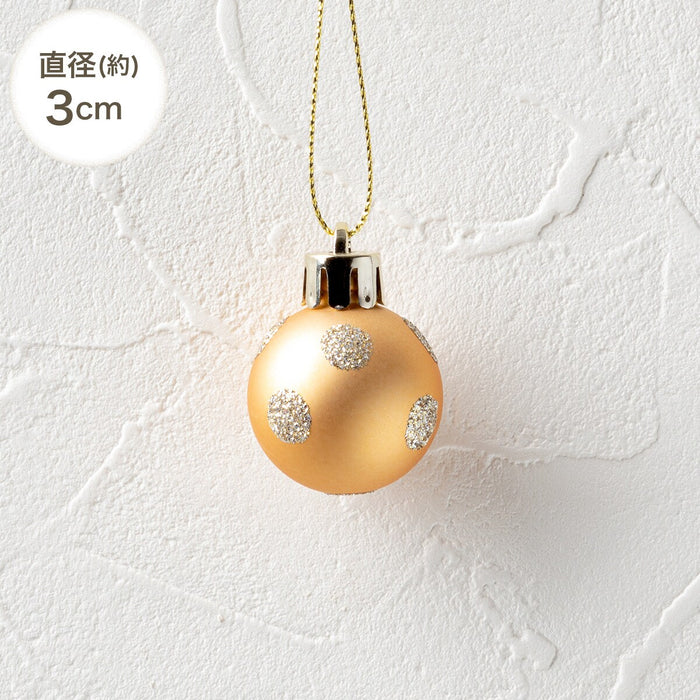 CHRISTMAS S/10 3+4+5CM BALL RED BROWN NTR21041n2KR