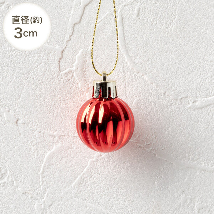 CHRISTMAS S/10 3+4+5CM BALL RED BROWN NTR21041n2KR