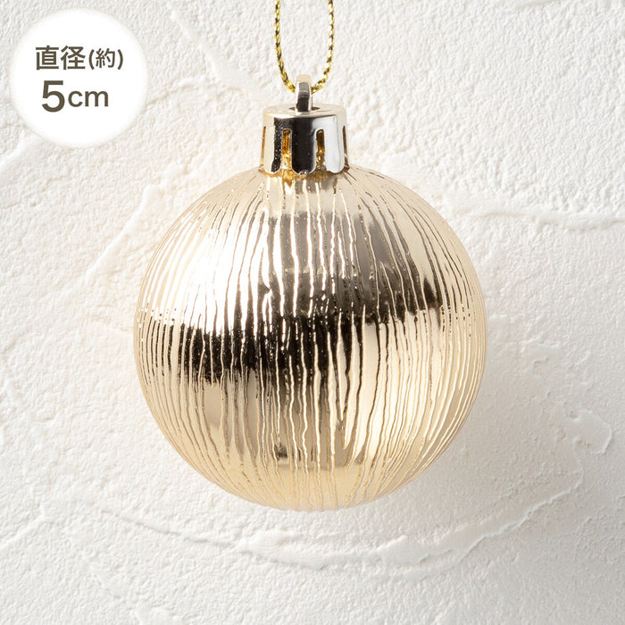 CHRISTMAS S/10 3+4+5CM BALL GOLD NTR21012 n2KR