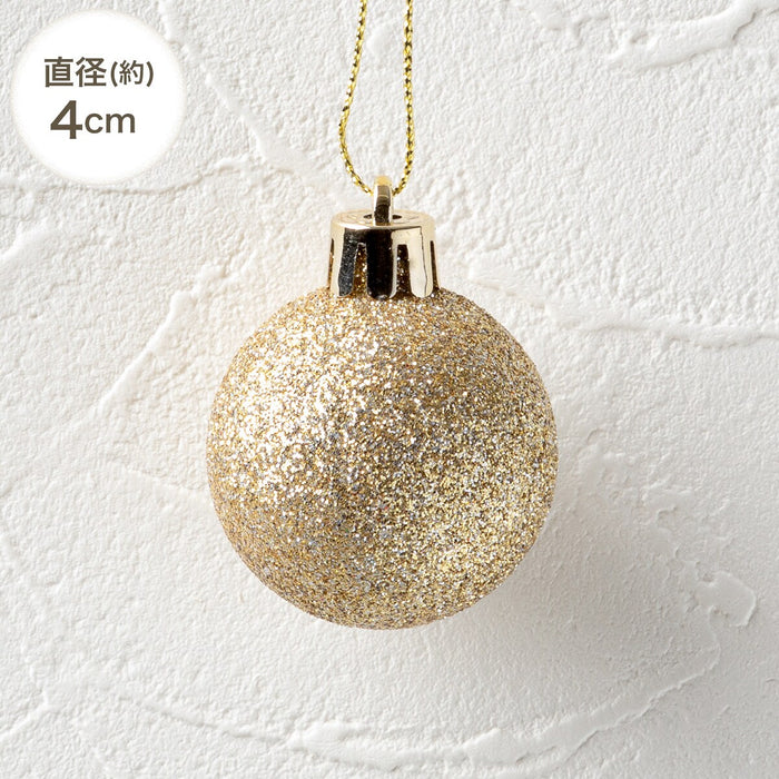 CHRISTMAS S/10 3+4+5CM BALL GOLD NTR21012 n2KR