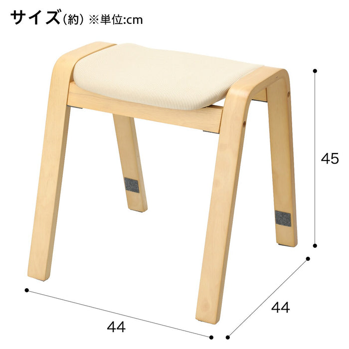 WOOD STOOL RYUK2 LBR