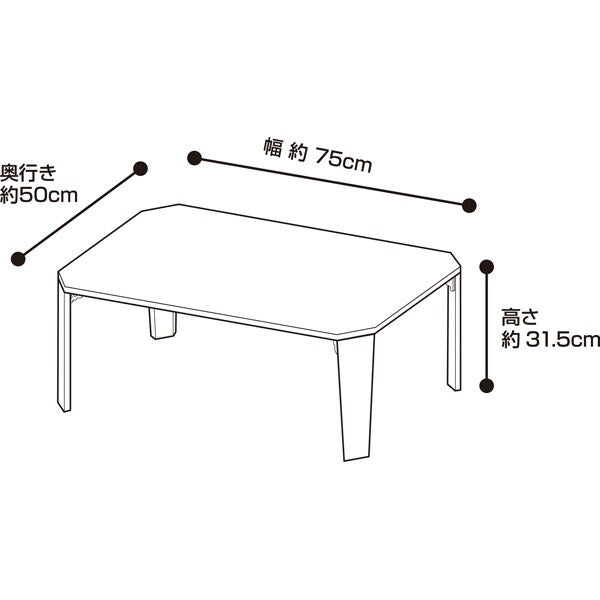 FOLDING TABLE SHINE 7550 BK