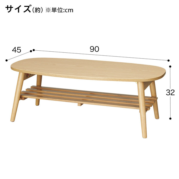 LEG-FOLD TABLE RP9045 OVAL W/SHELF NA