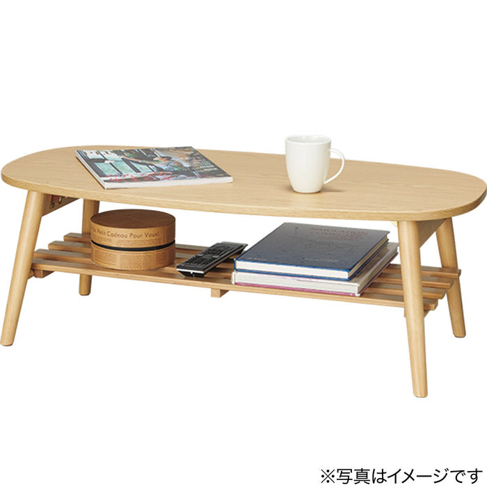 LEG-FOLD TABLE RP9045 OVAL W/SHELF NA