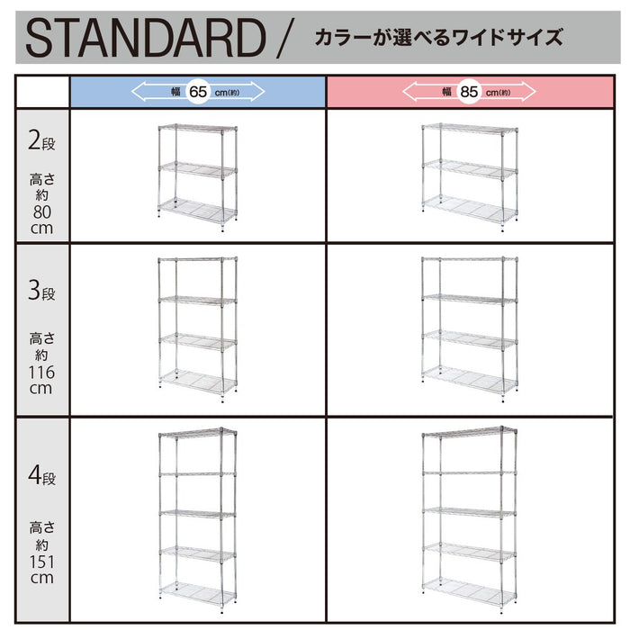 Steel Rack Standard 6530 Regular 2Tier WH