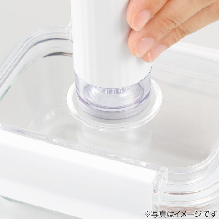 HEAT RESISTANT GLASS VACUUM STORAGE CONTAINER 370ML RECTANGULAR