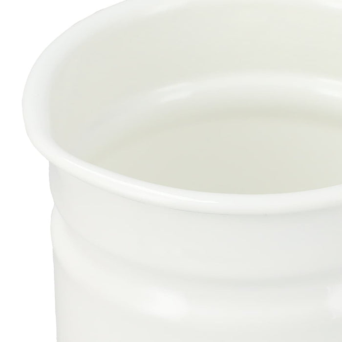 Enamel 1.1L Oil Pot  YF-A-012 WH