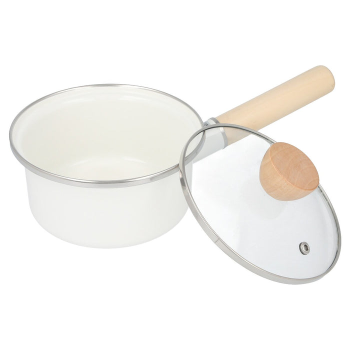 ENAMEL SAUCEPAN 14cm WH