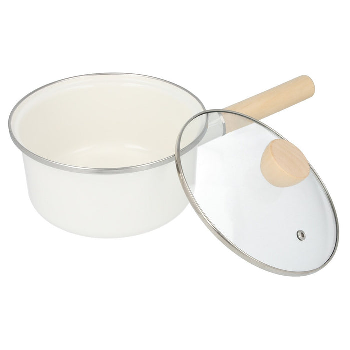 ENAMEL SAUCEPAN 18cm WH