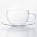 Heat-Resistant Glass Cup  and  Saucer 300ML MC-03