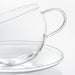 Heat-Resistant Glass Cup  and  Saucer 300ML MC-03