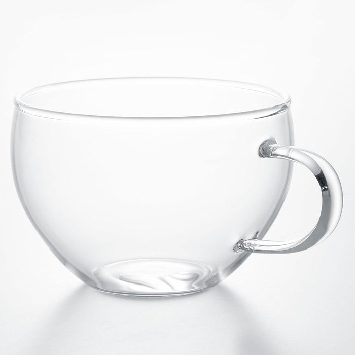 Heat-Resistant Glass Cup  and  Saucer 300ML MC-03