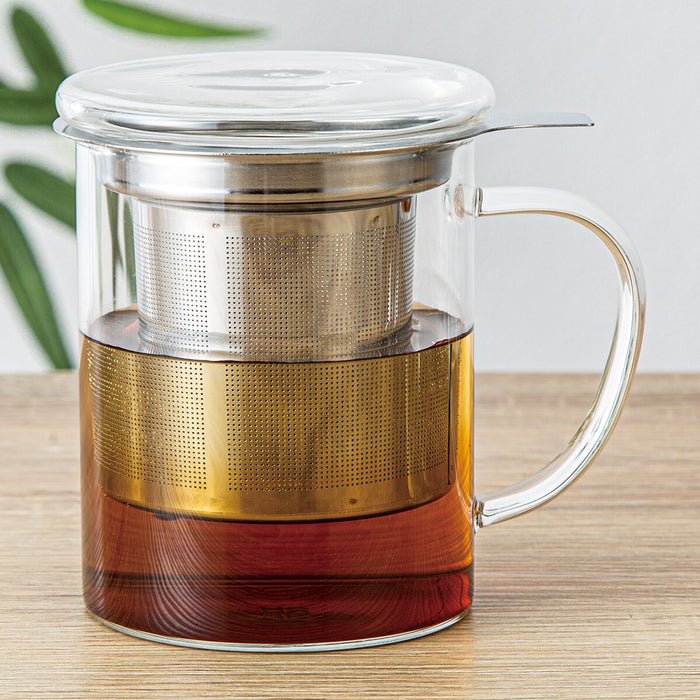 HEAT-RESISTANT GLASS TEA POT MUG 125064