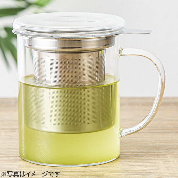 HEAT-RESISTANT GLASS TEA POT MUG 125064