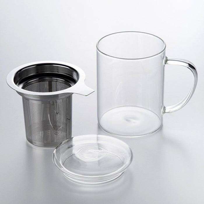 HEAT-RESISTANT GLASS TEA POT MUG 125064