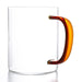 Hand Made Heat Resistant Glass Cup With Hand e 400ML Amber