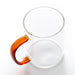 Hand Made Heat Resistant Glass Cup With Hand e 400ML Amber