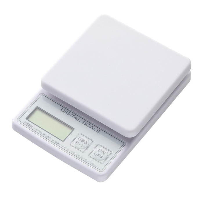 KITCHEN SCALE 2KG SQUARE WITH COVER WH