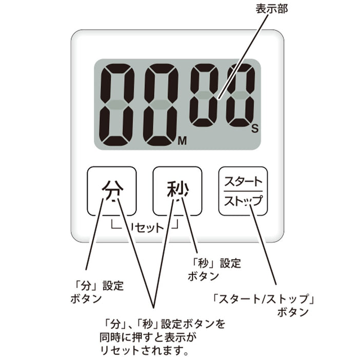 3 BUTTONS KITCHEN DIGITAL TIMER M