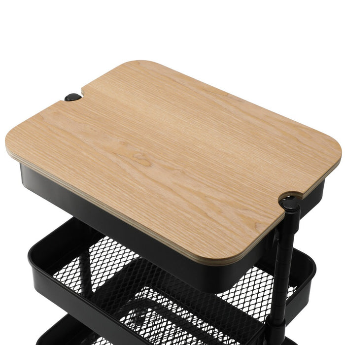 NON-SLIP WOOD TRAY FOR STEEL WAGON TOROLLEY COMPACT